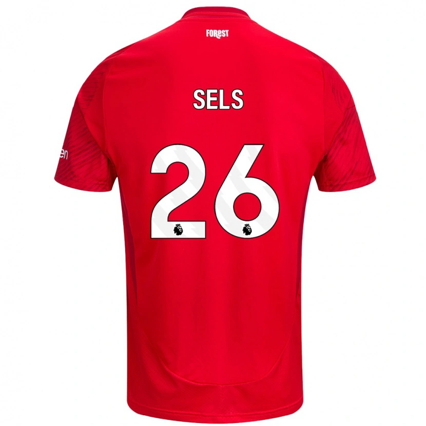 Danxen Dětské Matz Sels #26 Červená Bílá Domů Hráčské Dresy 2024/25 Dres