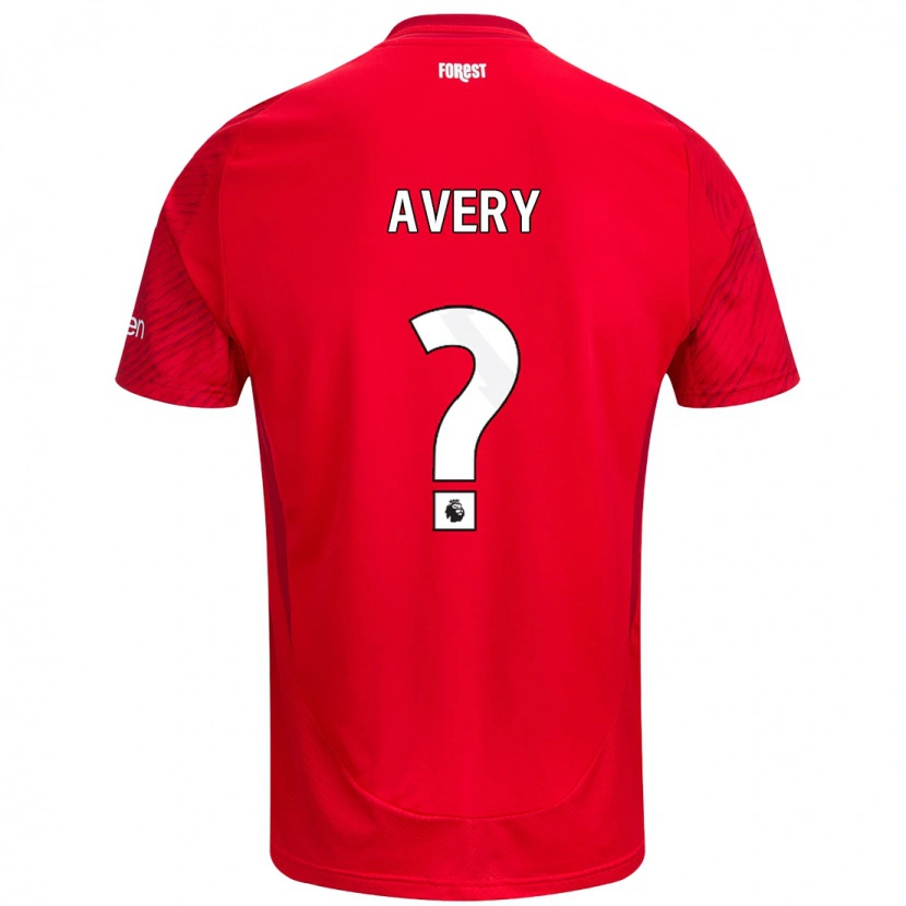 Danxen Dětské Theo Avery #0 Červená Bílá Domů Hráčské Dresy 2024/25 Dres