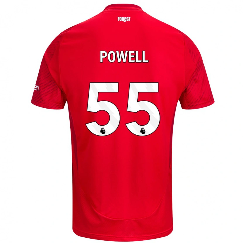 Danxen Dětské Josh Powell #55 Červená Bílá Domů Hráčské Dresy 2024/25 Dres