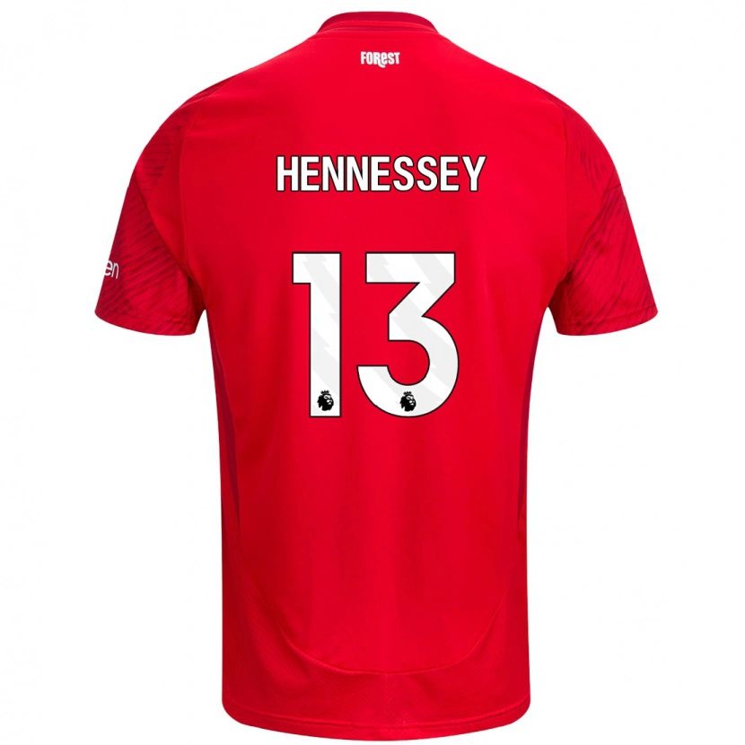 Danxen Dětské Wayne Hennessey #13 Červená Bílá Domů Hráčské Dresy 2024/25 Dres