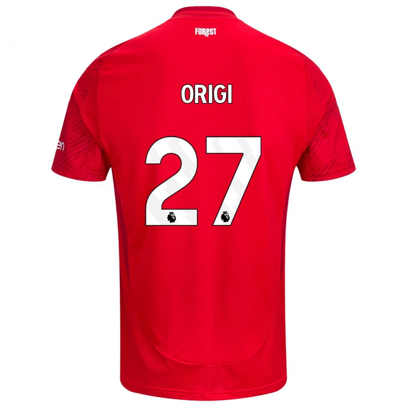 Danxen Dětské Divock Origi #27 Červená Bílá Domů Hráčské Dresy 2024/25 Dres