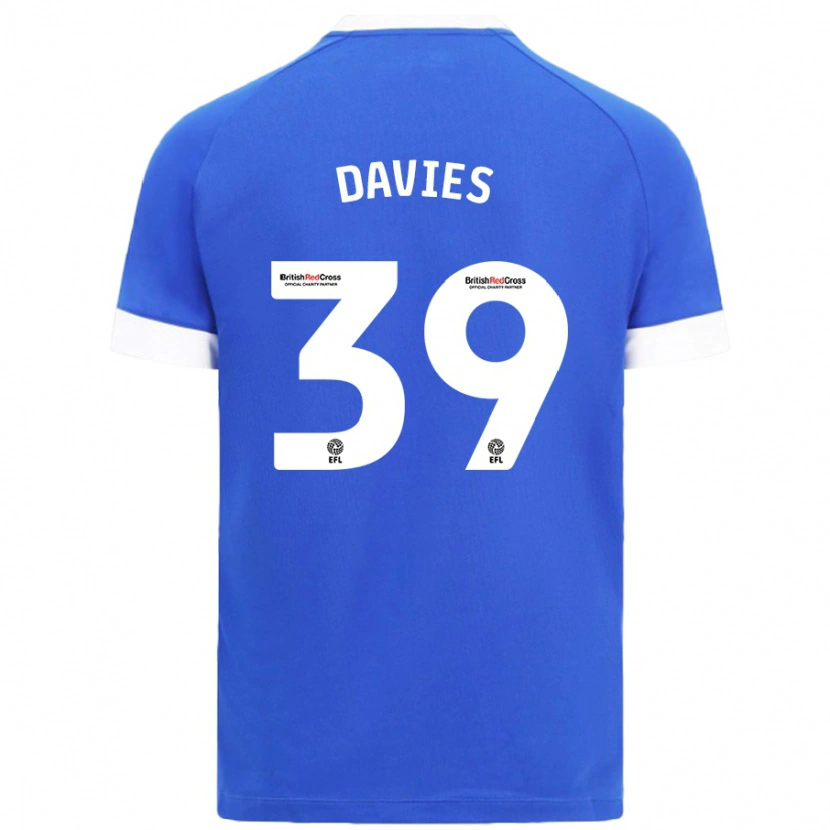 Danxen Dětské Isaak Davies #39 Nebesky Modrá Domů Hráčské Dresy 2024/25 Dres