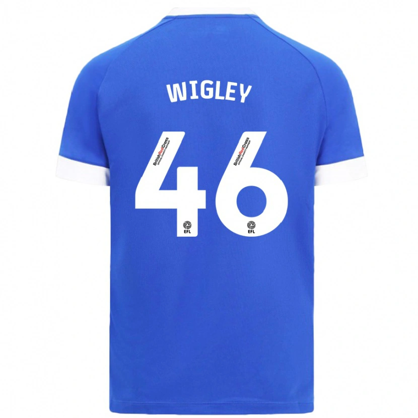 Danxen Dětské Morgan Wigley #46 Nebesky Modrá Domů Hráčské Dresy 2024/25 Dres