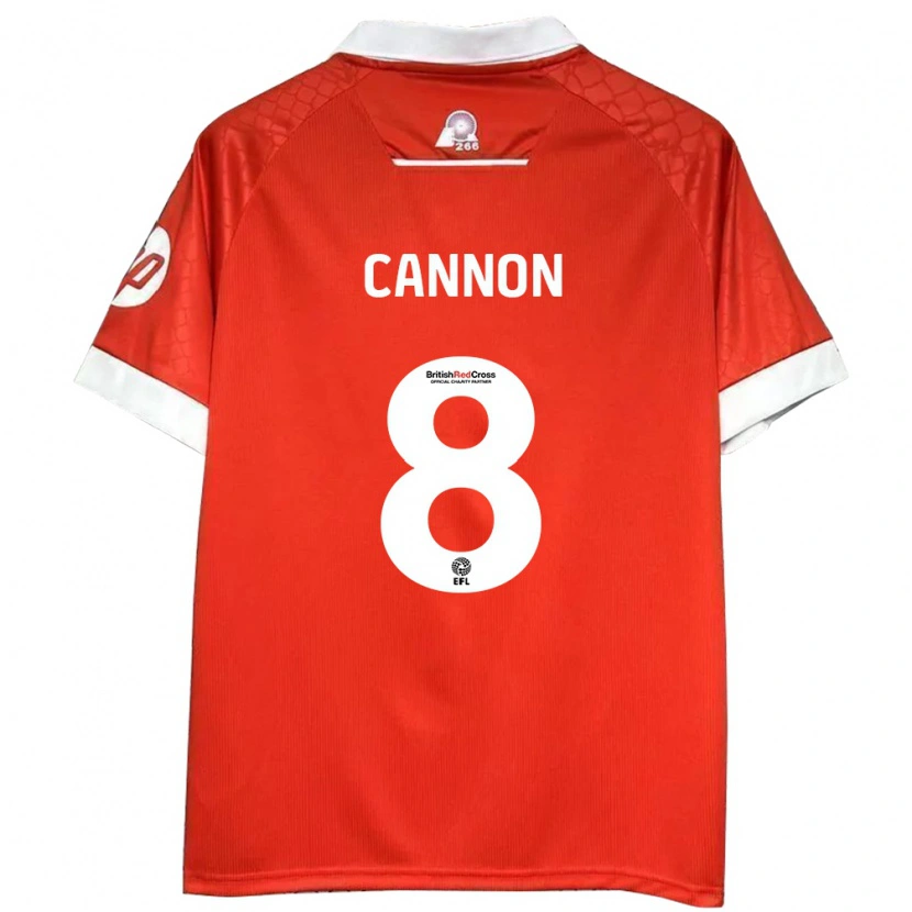 Danxen Dětské Andy Cannon #8 Červená Bílá Domů Hráčské Dresy 2024/25 Dres