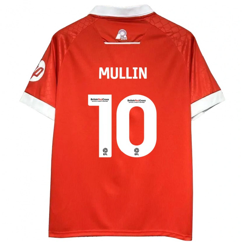 Danxen Dětské Paul Mullin #10 Červená Bílá Domů Hráčské Dresy 2024/25 Dres