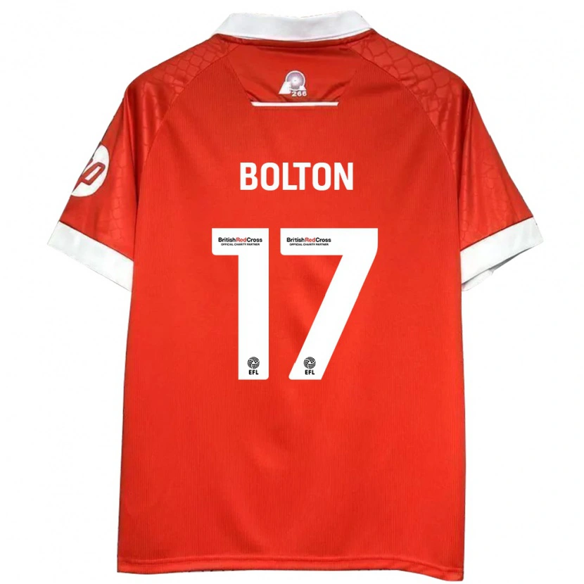 Danxen Dětské Luke Bolton #17 Červená Bílá Domů Hráčské Dresy 2024/25 Dres