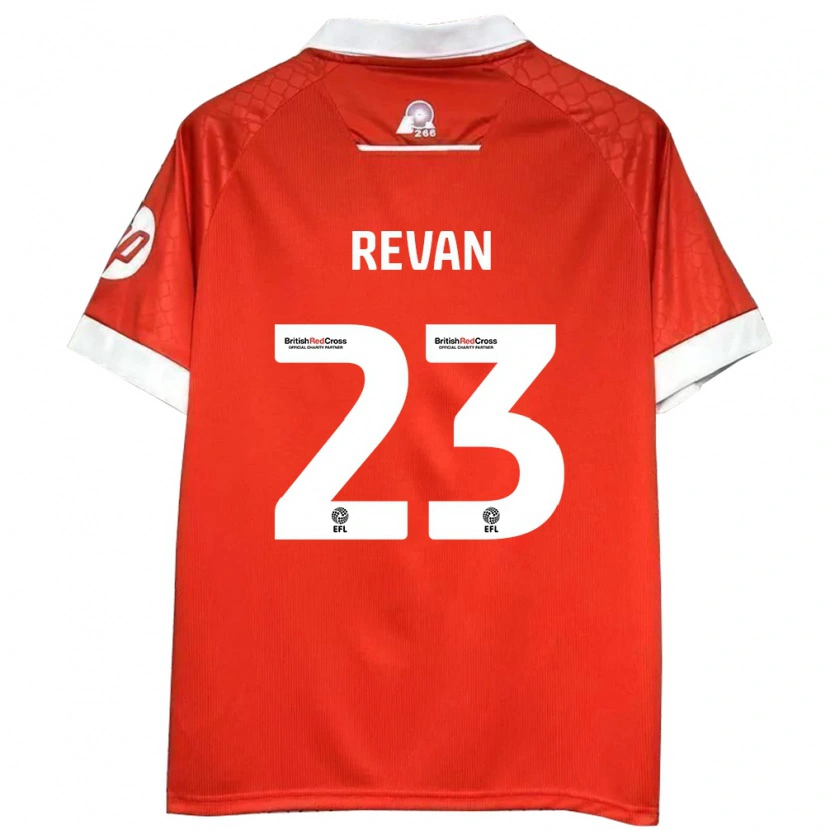 Danxen Dětské Sebastian Revan #23 Červená Bílá Domů Hráčské Dresy 2024/25 Dres