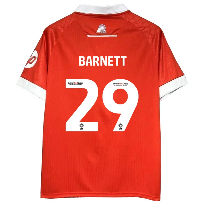 Danxen Dětské Ryan Barnett #29 Červená Bílá Domů Hráčské Dresy 2024/25 Dres