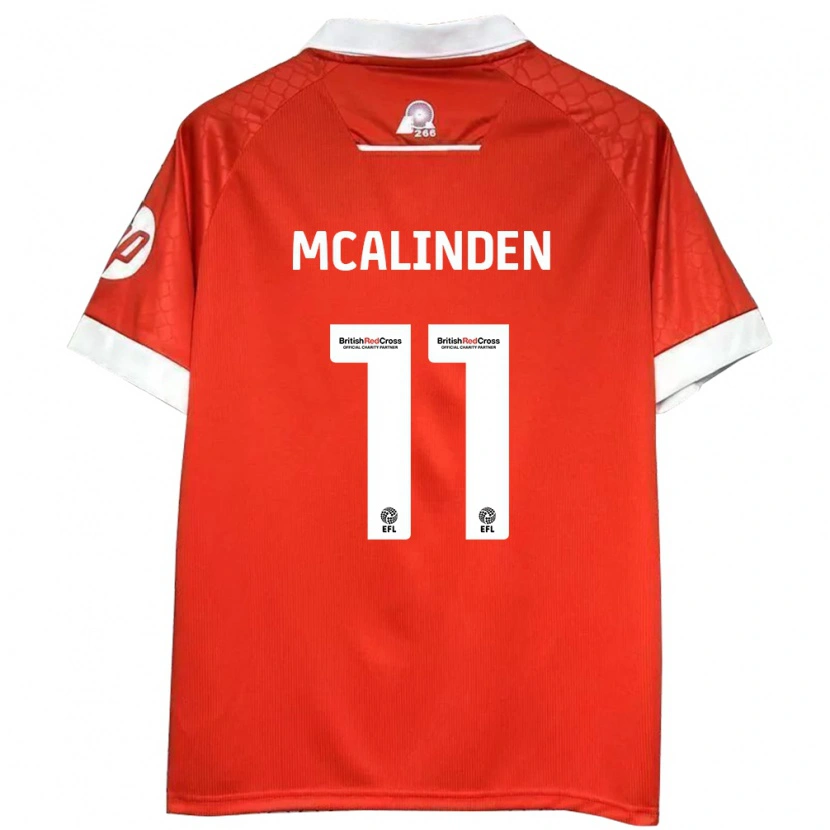 Danxen Dětské Liam Mcalinden #11 Červená Bílá Domů Hráčské Dresy 2024/25 Dres