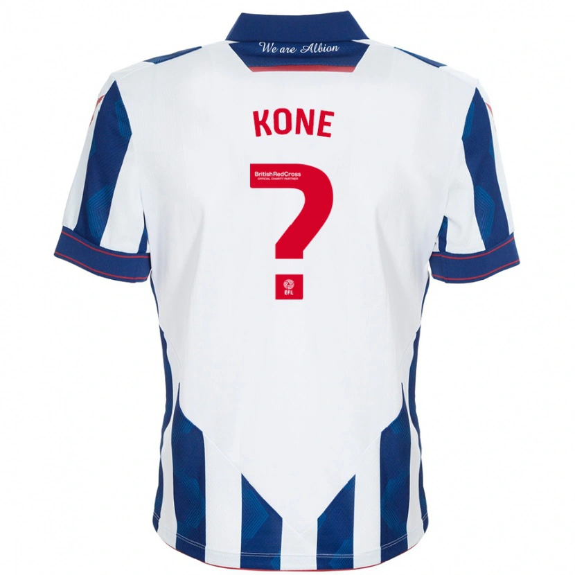 Danxen Dětské Cheick Kone #0 Bílá Tmavě Modrá Domů Hráčské Dresy 2024/25 Dres