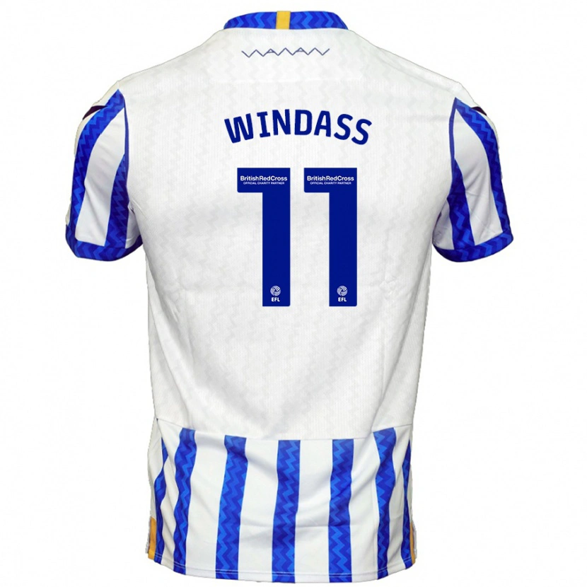 Danxen Dětské Josh Windass #11 Modrá Bílá Domů Hráčské Dresy 2024/25 Dres