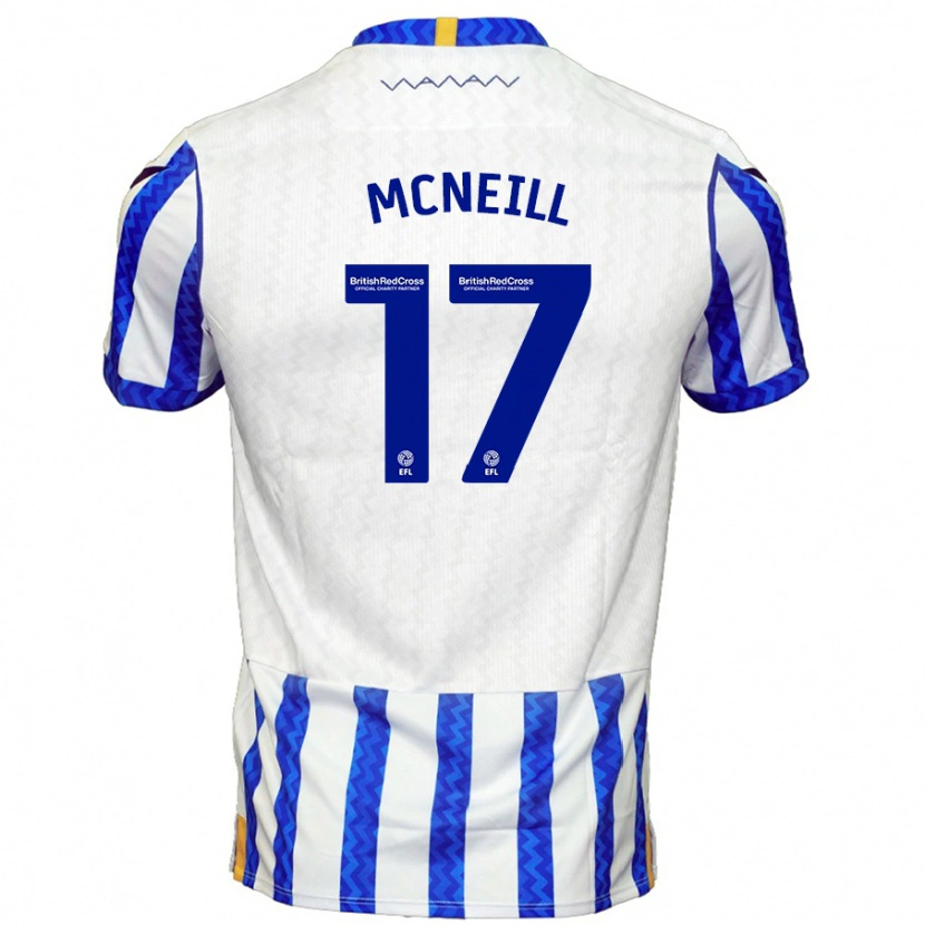 Danxen Dětské Charlie Mcneill #17 Modrá Bílá Domů Hráčské Dresy 2024/25 Dres