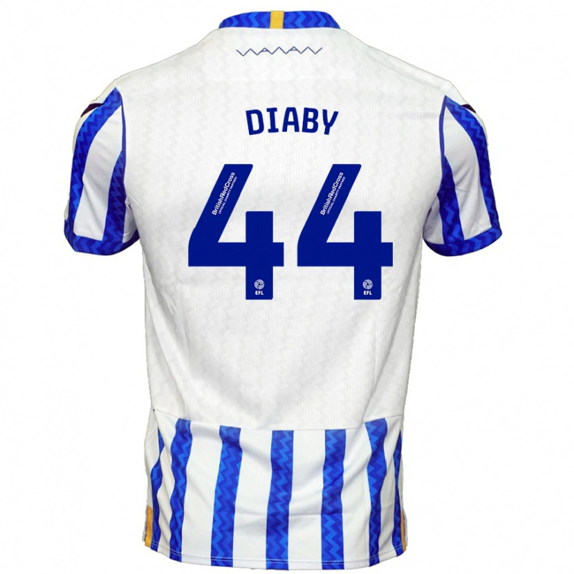 Danxen Dětské Momo Diaby #44 Modrá Bílá Domů Hráčské Dresy 2024/25 Dres