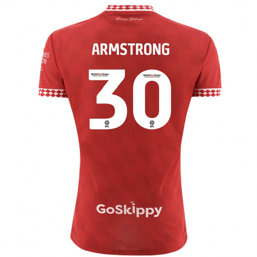 Danxen Dětské Sinclair Armstrong #30 Červený Domů Hráčské Dresy 2024/25 Dres