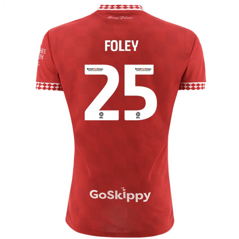 Danxen Dětské Erin Foley #25 Červený Domů Hráčské Dresy 2024/25 Dres