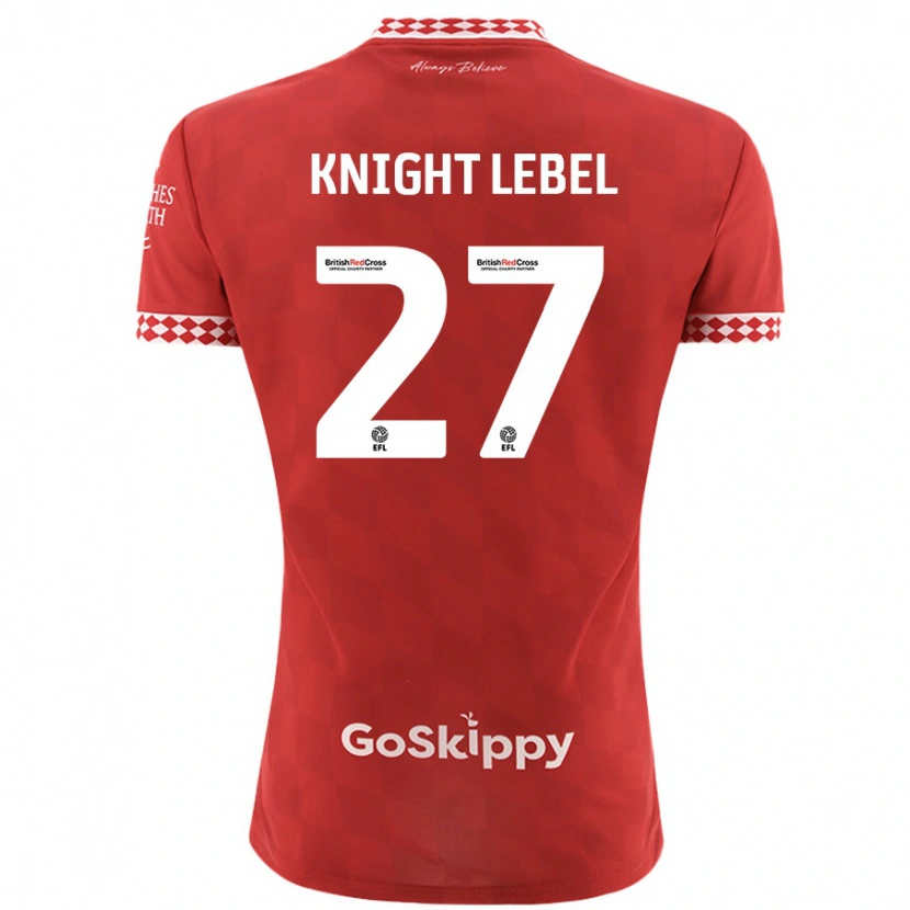 Danxen Dětské Jamie Knight-Lebel #27 Červený Domů Hráčské Dresy 2024/25 Dres