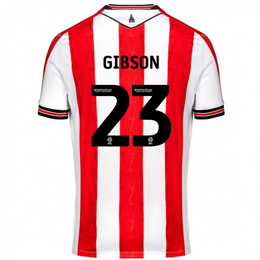 Danxen Dětské Ben Gibson #23 Červená Bílá Domů Hráčské Dresy 2024/25 Dres