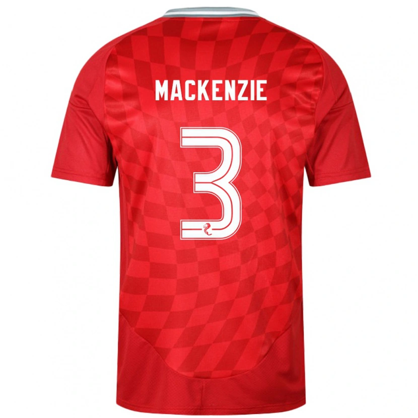 Danxen Dětské Jack Mackenzie #3 Červený Domů Hráčské Dresy 2024/25 Dres