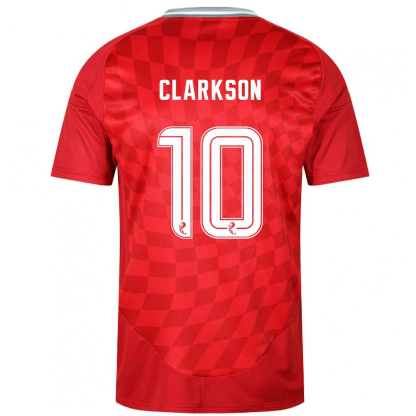 Danxen Dětské Leighton Clarkson #10 Červený Domů Hráčské Dresy 2024/25 Dres