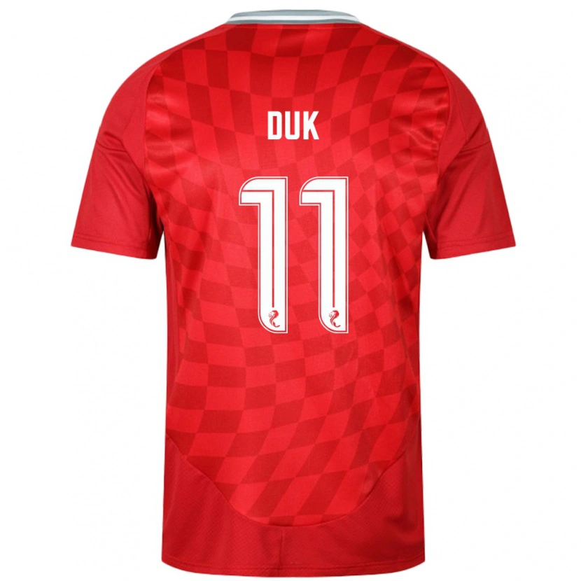 Danxen Dětské Duk #11 Červený Domů Hráčské Dresy 2024/25 Dres