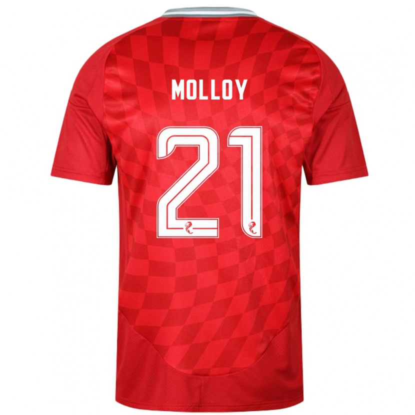 Danxen Dětské Gavin Molloy #21 Červený Domů Hráčské Dresy 2024/25 Dres