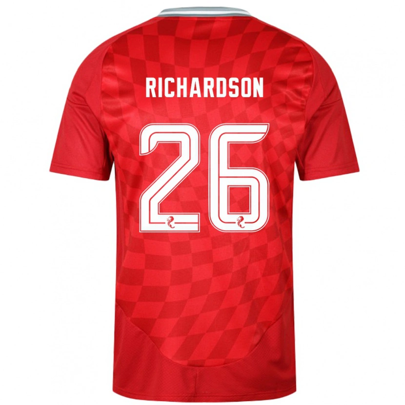 Danxen Dětské Jayden Richardson #26 Červený Domů Hráčské Dresy 2024/25 Dres