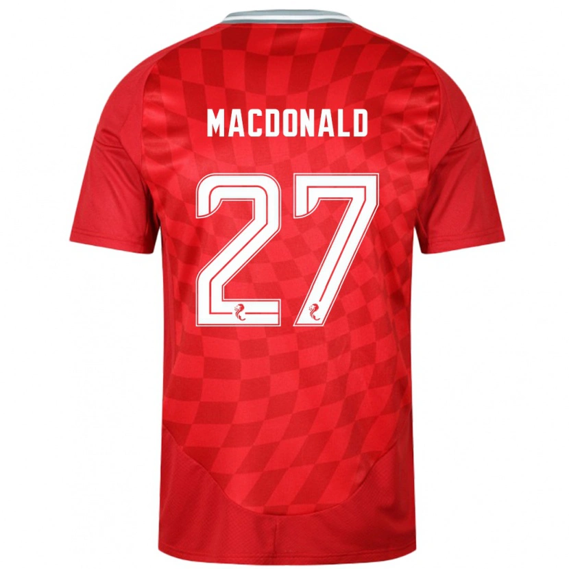 Danxen Dětské Angus Macdonald #27 Červený Domů Hráčské Dresy 2024/25 Dres