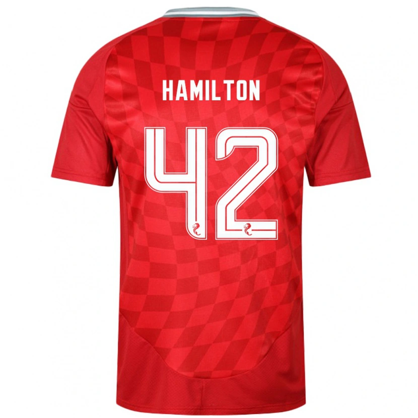 Danxen Dětské Brendan Hamilton #42 Červený Domů Hráčské Dresy 2024/25 Dres