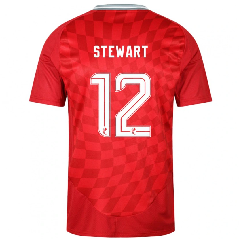 Danxen Dětské Hannah Stewart #12 Červený Domů Hráčské Dresy 2024/25 Dres