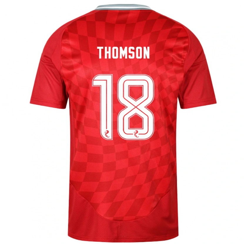 Danxen Dětské Eva Thomson #18 Červený Domů Hráčské Dresy 2024/25 Dres