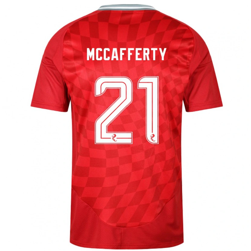 Danxen Dětské Eirinn Mccafferty #21 Červený Domů Hráčské Dresy 2024/25 Dres