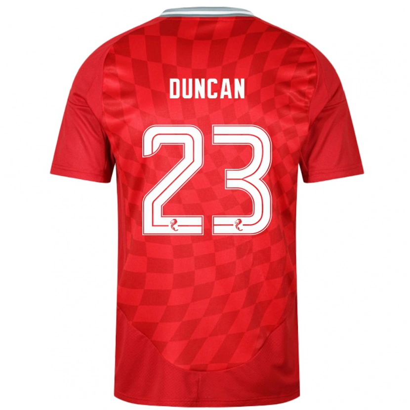 Danxen Dětské Ryan Duncan #23 Červený Domů Hráčské Dresy 2024/25 Dres