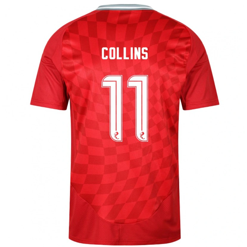 Danxen Dětské Bailley Collins #11 Červený Domů Hráčské Dresy 2024/25 Dres