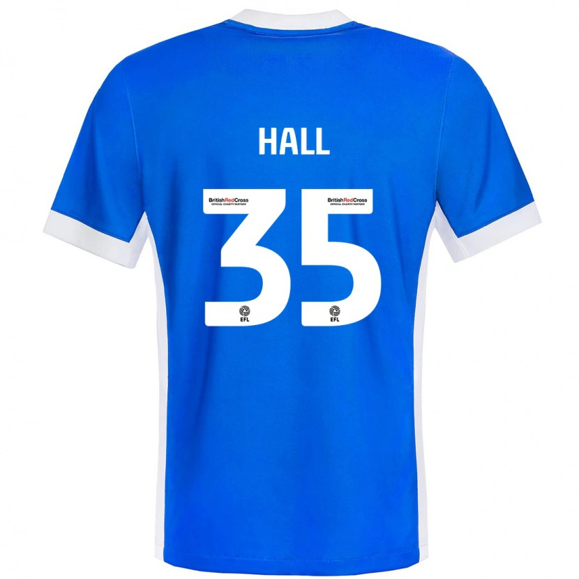 Danxen Dětské George Hall #35 Modrá Bílá Domů Hráčské Dresy 2024/25 Dres