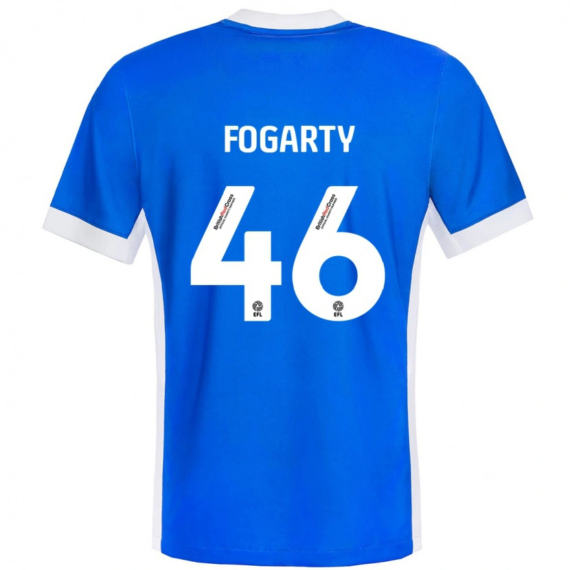 Danxen Dětské Tom Fogarty #46 Modrá Bílá Domů Hráčské Dresy 2024/25 Dres