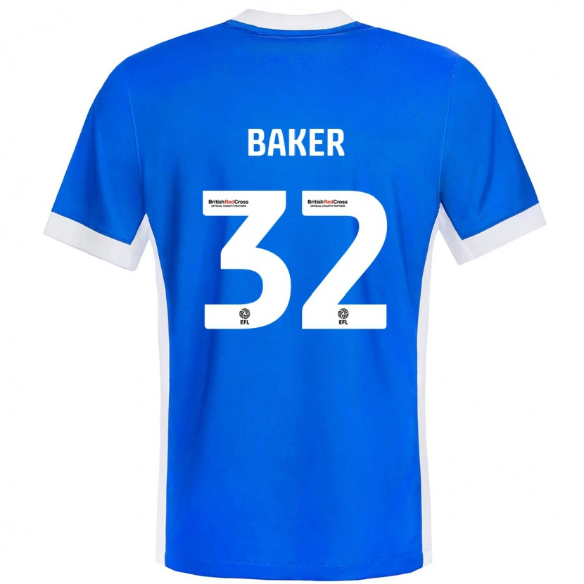 Danxen Dětské Ava Baker #32 Modrá Bílá Domů Hráčské Dresy 2024/25 Dres