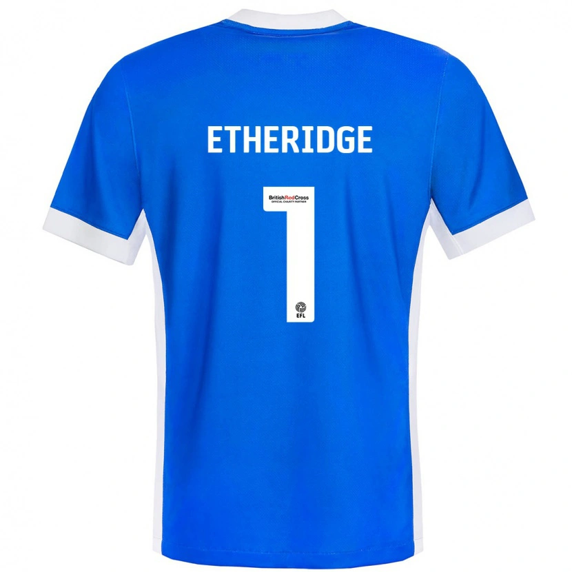 Danxen Dětské Neil Etheridge #1 Modrá Bílá Domů Hráčské Dresy 2024/25 Dres