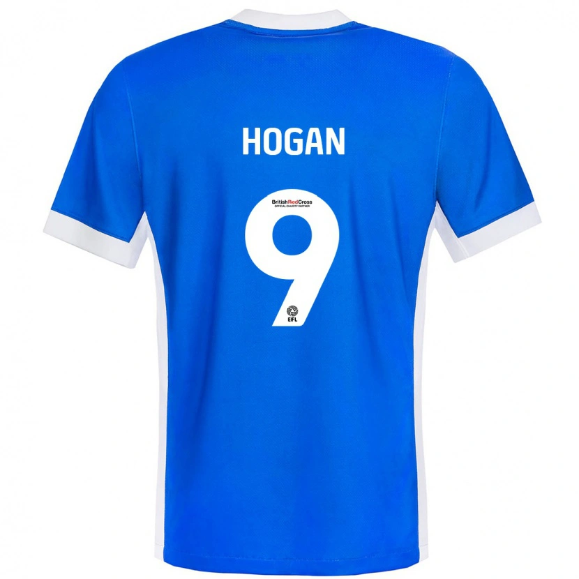 Danxen Dětské Scott Hogan #9 Modrá Bílá Domů Hráčské Dresy 2024/25 Dres