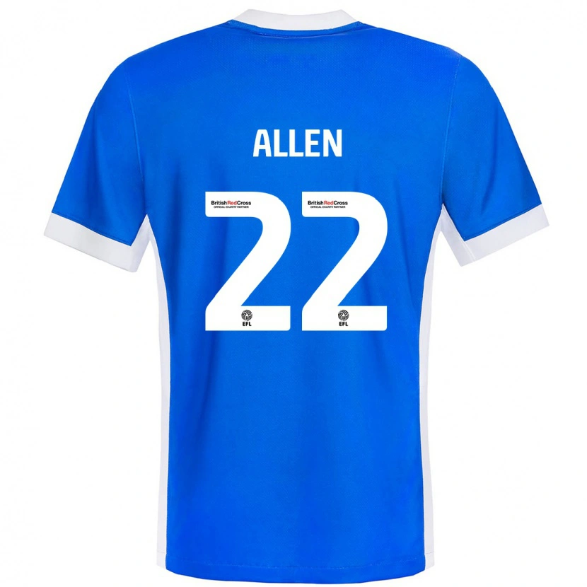 Danxen Dětské Remi Allen #22 Modrá Bílá Domů Hráčské Dresy 2024/25 Dres