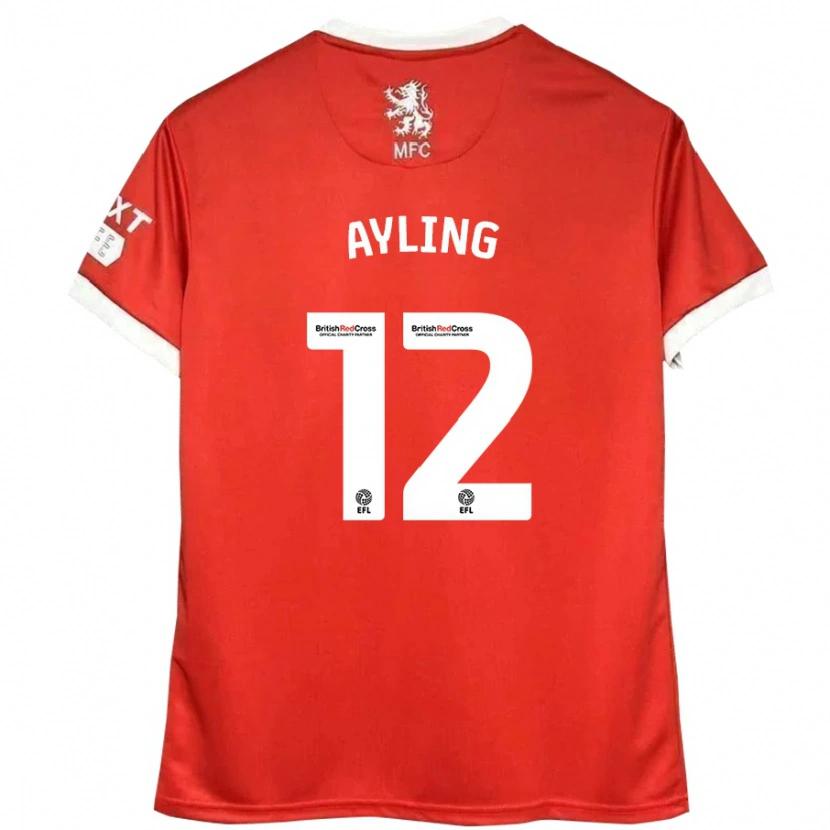 Danxen Dětské Luke Ayling #12 Červená Bílá Domů Hráčské Dresy 2024/25 Dres