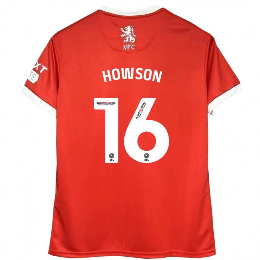 Danxen Dětské Jonathan Howson #16 Červená Bílá Domů Hráčské Dresy 2024/25 Dres