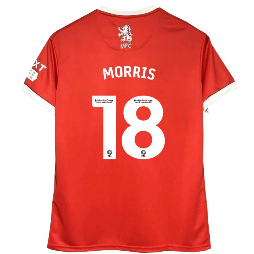 Danxen Dětské Aidan Morris #18 Červená Bílá Domů Hráčské Dresy 2024/25 Dres