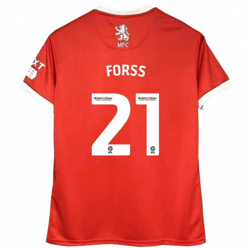 Danxen Dětské Marcus Forss #21 Červená Bílá Domů Hráčské Dresy 2024/25 Dres