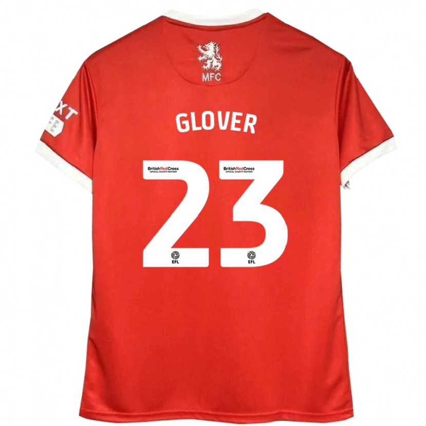 Danxen Dětské Tom Glover #23 Červená Bílá Domů Hráčské Dresy 2024/25 Dres