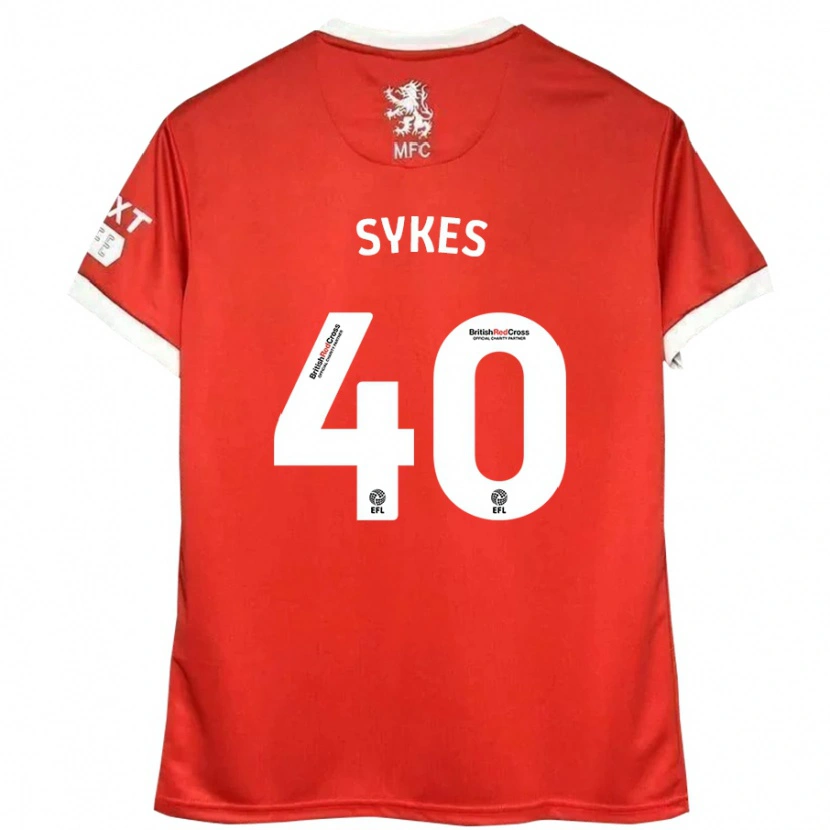 Danxen Dětské Cain Sykes #40 Červená Bílá Domů Hráčské Dresy 2024/25 Dres