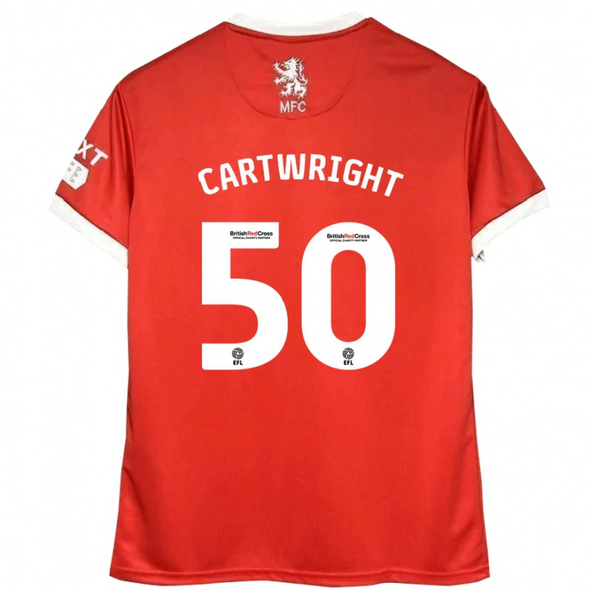 Danxen Dětské Fin Cartwright #50 Červená Bílá Domů Hráčské Dresy 2024/25 Dres