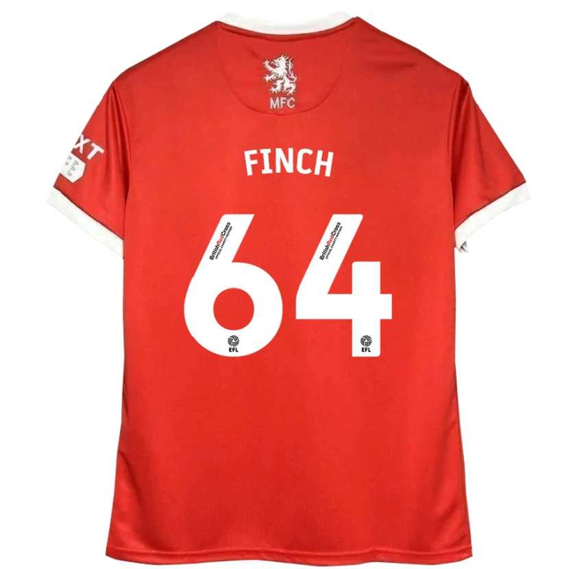 Danxen Dětské Sonny Finch #64 Červená Bílá Domů Hráčské Dresy 2024/25 Dres