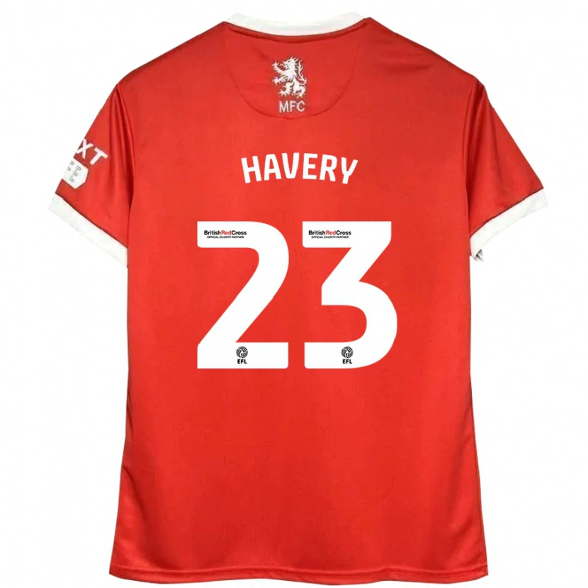 Danxen Dětské Nicole Havery #23 Červená Bílá Domů Hráčské Dresy 2024/25 Dres