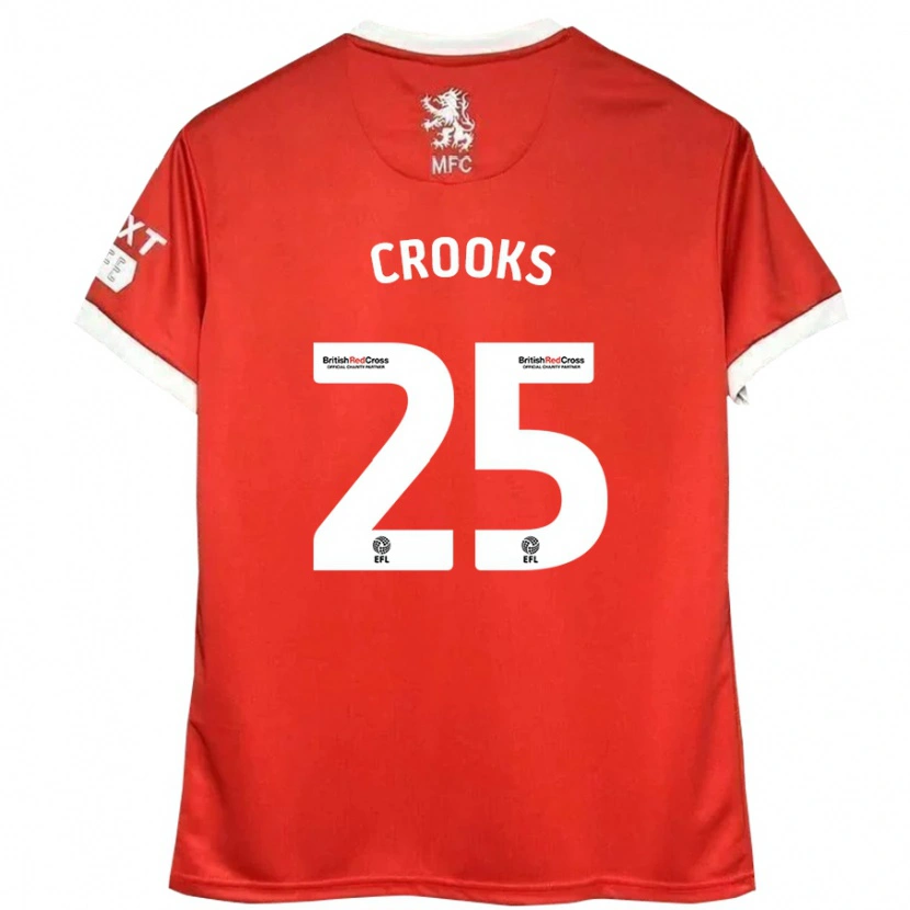 Danxen Dětské Matt Crooks #25 Červená Bílá Domů Hráčské Dresy 2024/25 Dres