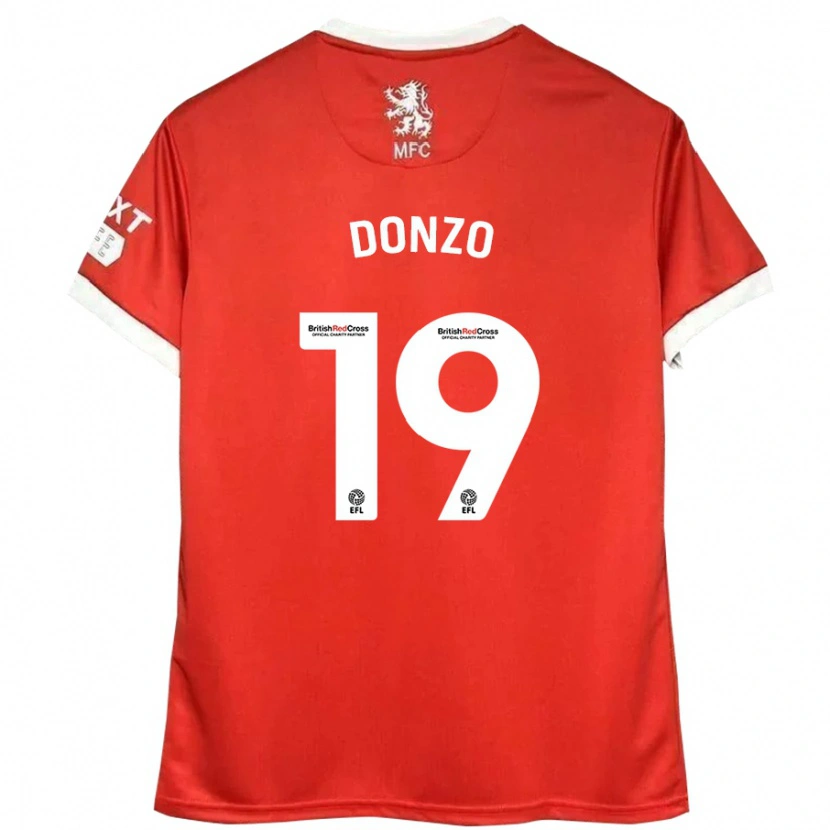 Danxen Dětské Jolie Donzo #19 Červená Bílá Domů Hráčské Dresy 2024/25 Dres